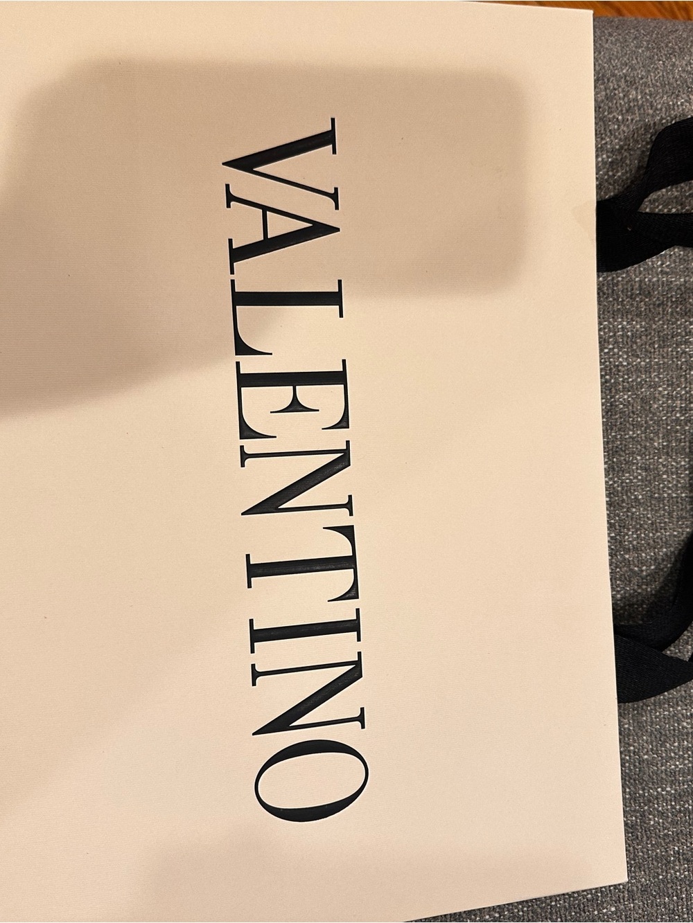 Valentino Blush Pink Shopping Bag with Black Logo